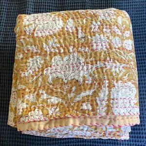 Hand made Indian block quilt - King